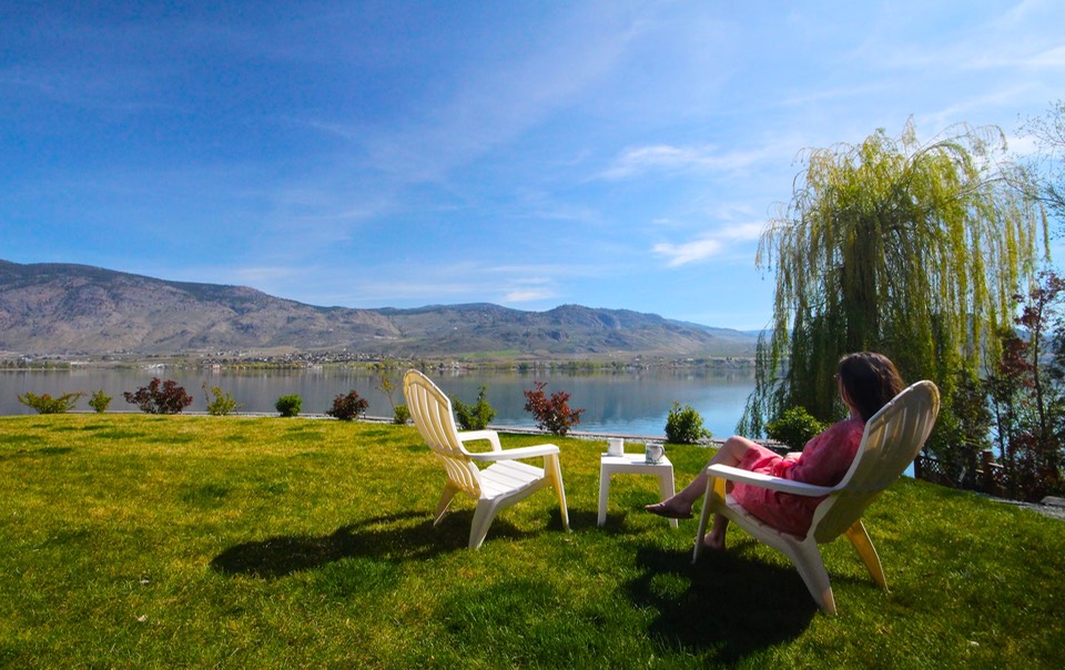 Lounging on the lake